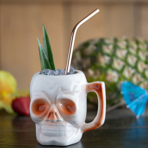 10 oz Halloween Pirate Themed <strong>Mug</strong> Parties Events Cool Skeleton Spooky CeramicTiki <strong>Mug</strong> with Handle - Product Image 4