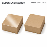 Boîtes cadeaux rigides en papier kraft personnalisées, étuis d'emballage laminés brillants avec logo personnalisé pour vêtements, chaussures, souvenirs