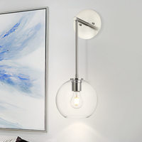 Lampe murale nordique en verre ETL en stock aux États-Unis, en fer noir, pour salon
