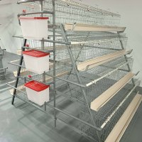 Cage d'élevage de poulets pondeuses galvanisée à 3/4 niveaux pour 120-160 poules, pour l'élevage de volailles, à vendre