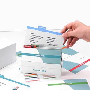 Conception personnalisée Impression Guide d'étude Point de connaissance Pharmacologie infirmière Médicament <span class=keywords><strong>Flashcards</strong></span> avec carte <span class=keywords><strong>à</strong></span> onglet - Product Image 2