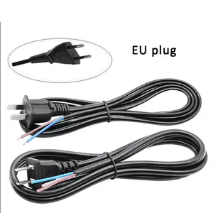 Cable de alimentación de CA 1,8 m-Interruptor de Cable de enchufe de dos pines enchufe de la UE Cable de cables de extensión nosotros tipo de adaptador negro Línea Blanca para la lámpara LED