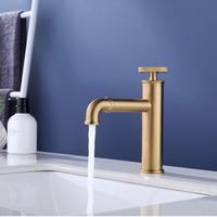 Robinet de lavabo de style industriel en laiton, mitigeur de salle de bain à poser sur le comptoir