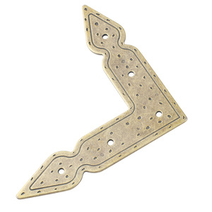 <b>Corner</b> <b>Protector</b> Bronze Carbon Steel Stamping Durable For Wooden Crates Packaging Boxes Hardware Cabinet Right Angle Plates - Product Image 5