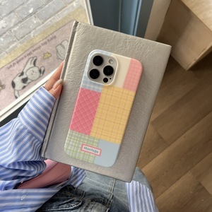 เคสโทรศัพท์ลายสก็อตสีสันสดใส พร้อมขาตั้งรูปผีเสื้อ ป้องกันสองชั้น สำหรับ iPhone 17 Pro Max 16 15 14 สำหรับสาวๆ - Product Image 2