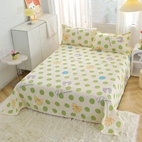 Nouvel ensemble trois pièces de drap de lit et taie d'oreiller à impression et teinture réactives