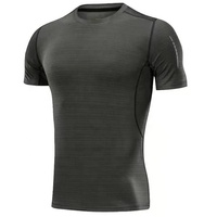Vêtements d'été élastiques athlétiques et extensibles à manches courtes en stock Chemise de compression 2xs-4xl