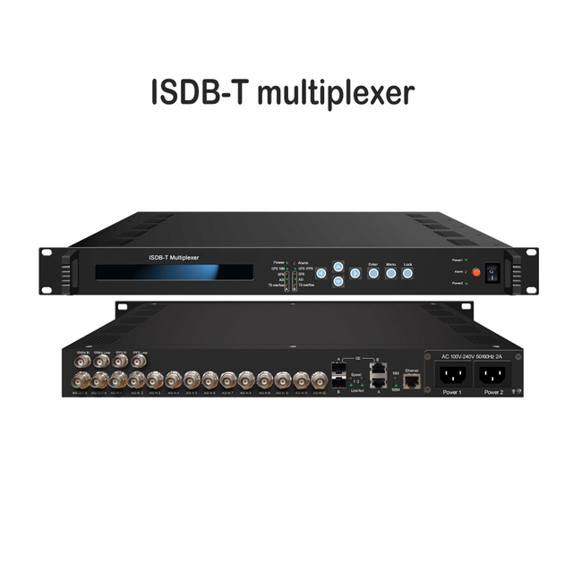 ISDB-T Multiplexer Brazil Argentina Cable TV Systems ASI-to-IP TS Stream Multiplexer PSI/SI Rebuilding Web NMS Management Metal