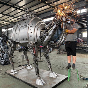 فن المعادن الخردة على الطراز الصناعي ديكور جمل ميكانيكي كبير ستيم بانك روبوت نحت جمل - Product Image 6