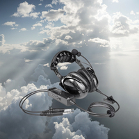 Casque de pilote en fibre de carbone de haute qualité, casque d'aviation ANR (réduction active du bruit) avec Black Toot5