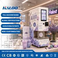 Máquina de Batidos Haloo, Máquina de Smoothies Inteligente con Pantalla Táctil, Autolimpieza, Máquina Expendedora Comercial de Smoothies