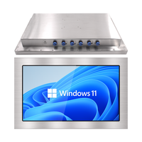 PC todo en uno de acero inoxidable de 21,5 pulgadas PC de panel de pantalla táctil capacitiva industrial montada en la pared