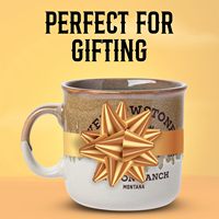 Mug de camping en céramique réactive Silver Buffalo Yellowstone Dutton Ranch Montana, 20 onces, lieu d'origine : Non indiqué