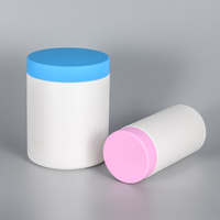 HDPE-Vorrats gläser mit Soft-Touch-Deckel 480cc 16OZ 800cc 26OZ BPA-freie Kunststoff behälter in Lebensmittel qualität Blau Pink