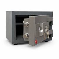 Caja Fuerte de Acero Ignífuga de 30 cm con Doble Cerradura, Gabinete de Seguridad Antirrobo de Alta Resistencia para Protección de Documentos de Oficina