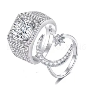 Мужские и женские кольца с глубоким признанием, кольца для пар, итальянская тиама, я люблю тебя, регулируемое кольцо на палец в форме бриллианта
