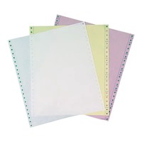 Papier autocopiant NCR 3 plis pour ordinateur, papier d'impression continu sans carbone 2 plis, papier sans carbone NCR
