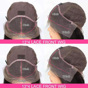 Perruques Lace Front HD transparentes en cheveux humains brésiliens Remy avec baby hair, coupe courte bob pour femmes noires - Product Image 6