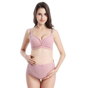 2022 col en V croisé confortable grande taille <span class=keywords><strong>grossesse</strong></span> femmes allaitement Sexy allaitement Bralette culotte allaitement <span class=keywords><strong>ensemble</strong></span> de soutien-gorge d'allaitement - Product Image 2