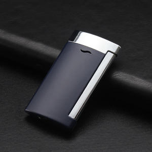 Briquet coupe-vent de haute qualité bleu flamme droite allume-cigare ensemble de fumer - Product Image 3