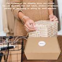 Boîtes d'expédition en carton ondulé marron avec logo pour l'emballage de produits électroniques en ligne, boîtes en carton personnalisées avec logo