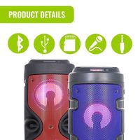 Fabrikanın orijinal taşınabilir güç radyo partiler için aktif USB Karaoke mikrofon makinesi ile harika büyük ekran