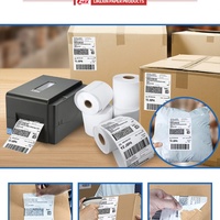 Étiquettes thermiques directes personnalisées 4 x 6 pouces (4*3 pouces) 2000 pièces/rouleau, autocollantes en papier pour imprimante d'étiquettes thermiques