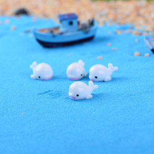 Mini figurines de dauphins en résine mignonnes pour décorations paysagères, miniatures d'animaux marins, breloques, ornements, accessoires de bricolage - Product Image 3