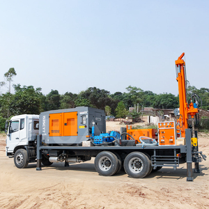Plateforme de forage montée sur véhicule avec une profondeur de forage allant de 200 m à 400 m, prenant en charge les procédés de forage pneumatique, moteur haute performance - Product Image 1