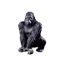 Sculpture d'animal gorille en résine faite à la main, style art populaire européen et américain, pour la décoration de la maison