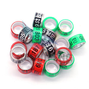 2024 Multi-Color Vogel Drager <span class=keywords><strong>Aluminium</strong></span> Vogel Duif Postduif Voet Ring Poot Ring Vogel Poot Ring Ring Met Woord Oorbellen - Product Image 4