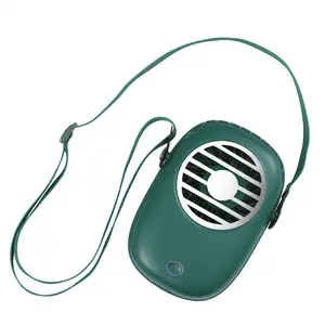 Hanging Neck Fan Portable Wearable Eyelash Fan Dryer USB Rechargeable Mini Leafless Handheld Table Air Cooling Necklace Fan