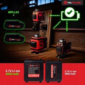 <span class=keywords><strong>Nivel</strong></span> Láser 4D Todo en Uno, Instrumento de Nivelación Láser de Pared con 16 Líneas, Autonivelación 4D, Rotación Verde de 360 Grados - Product Image 5