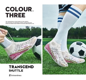 Zapatos de Fútbol para Adultos con Estampado Digital, Tacos Antideslizantes para Césped Artificial, de Caña Alta, Ligeros, con Amortiguación, para Verano/Invierno - Product Image 4