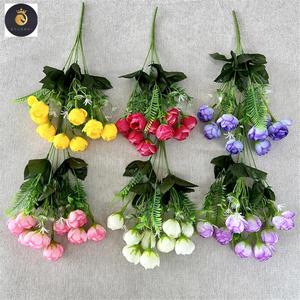 9 cabezas Phoenix cola bolsas de té decoración interior exterior <span class=keywords><strong>calle</strong></span> color brillante Flor de simulación - Product Image 1