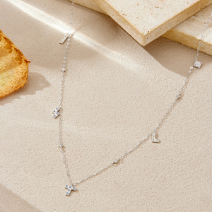 FUAMAY joyería de moda 925 Plata bloques de construcción rusos elementos coloridos circón encanto collares moda Bohemia - Product Image 5