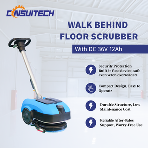 New High Efficient Small Shop <b>Walk</b> Behind Burnishing Floor Tile Scrubber Compact Design Commercial Floor Cleaning <b>Machine</b> - Product Image 2