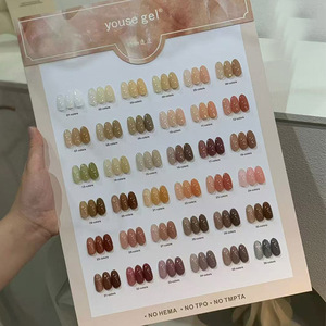 Ensemble de vernis à ongles en gel UV nude TPO sans HEMA, 36 couleurs, tons de peau, avec présentoir - Product Image 1