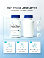 Capsules de nettoyage intestinal de 15 jours, complément alimentaire, capsules de nettoyage à base de plantes, OEM ODM, étiquette privée