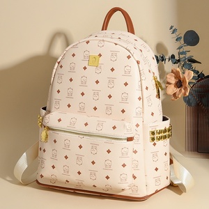 Women's Designer Portable Plush Waterproof PU Leather Laptop <b>Backpack</b> Stylish College Business Students Physiological - Product Image 4