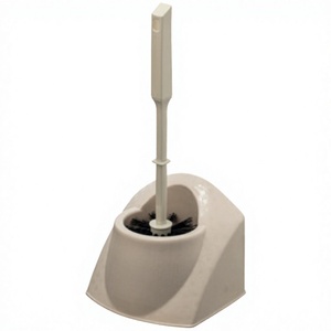 Afossa <b>Square</b> Plastic Toilet Brush <b>Set</b> Holder Eco-Friendly Durable Bristle Waterproof Compact Design Easy Storage Stylish Modern - Product Image 1