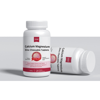 Complément alimentaire en comprimés à croquer à haute teneur en calcium, magnésium et zinc pour adultes, pour la santé du cœur, des os, du système immunitaire et du cerveau