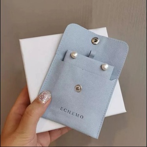 Bolsa de Joyería de Terciopelo con Logotipo Personalizado, Bolsa de Embalaje para Joyas, Sobre para Collar y Pulsera, Bolsas de Joyería de Microfibra, Bolsa de Joyería - Product Image 1