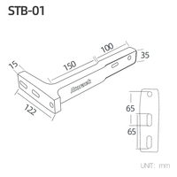 Soportes Universales de Alta Calidad para Techo de Aluminio STB-01, Componentes para Carpas Laterales Rígidas, Accesorios