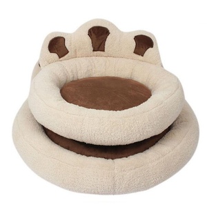 <strong>Fashion</strong> Cute Caws Shaped <strong>Dog</strong> <strong>Beds</strong> Warm Thickened Fleece Luxury Pet House <strong>Beds</strong> - Product Image 1