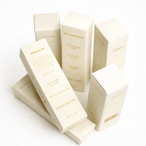 Caja Plegable de Cartón Mate con Impresión Personalizada y Lámina Dorada para Empaque de Regalos Cosméticos - Product Image 5