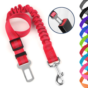 Haute Qualité Élastique Bungee Tampon Polyester <span class=keywords><strong>Chien</strong></span> <span class=keywords><strong>Ceinture</strong></span> De Sécurité De Voiture Style Mignon avec Motif Solide <span class=keywords><strong>pour</strong></span> Pet Car Voyage et Formation - Product Image 2