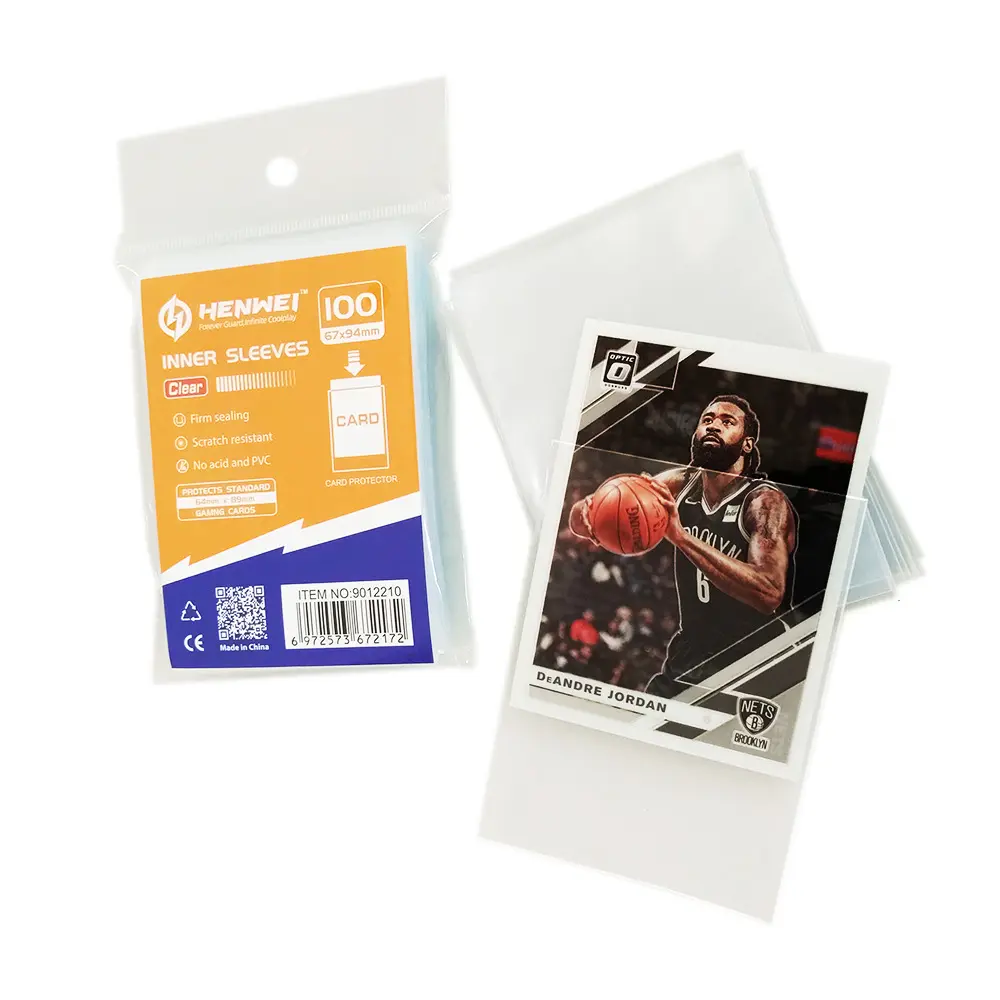 Couverture de jeu PP transparente, étui de protection HD pour jeux vidéo, pochette plate et lisse, manche de collection de cartes