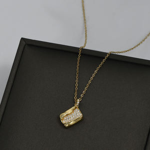 Collar de mujer estilo circón chapado en oro estilo viajero de azúcar y un sentido de diseño - Product Image 5