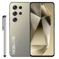 Smartphone 5G 7" OLED Q24 Ultra Kamera 108MP Android 15 144Hz Baterai 6000mAh CDMA Dual SIM Gaming Anti Benturan MTK Dimensity 120W